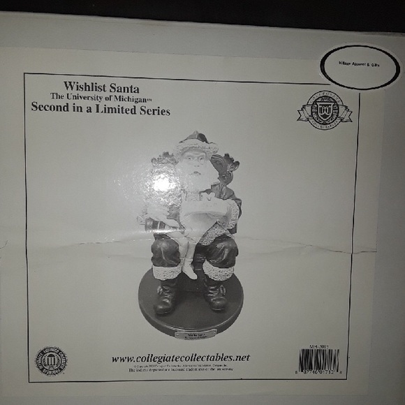 Collegiate Collectables Wishlist Santa University of Michigan 〽️〽️〽️ - Picture 2 of 2